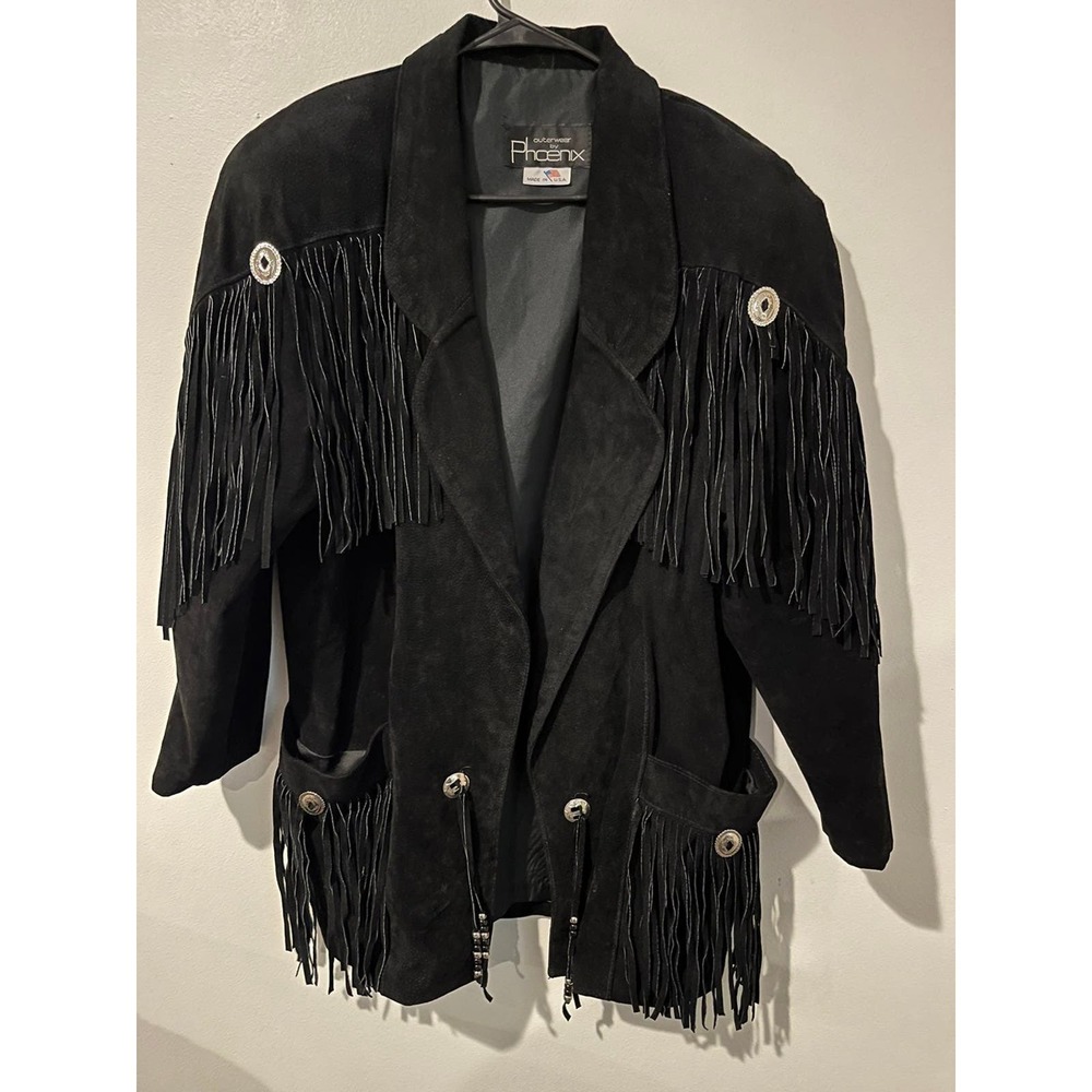 Leather Jacket outerwear by Phoenix Made in the USA size medium